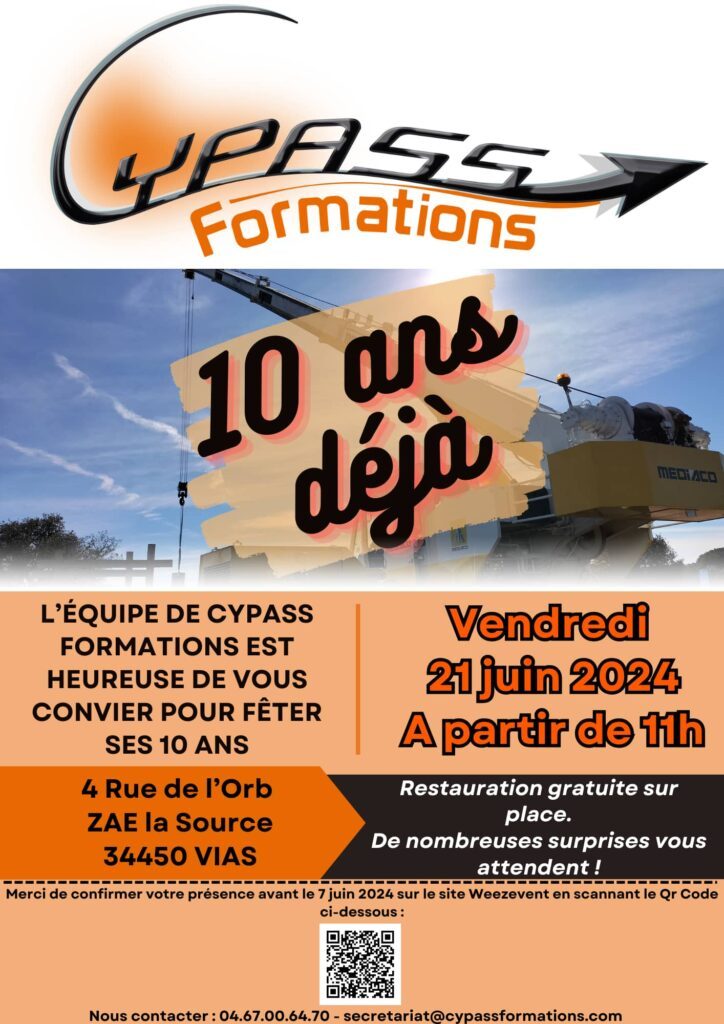 10 ans deja 2 Cypass Formations fête ses 10ans !